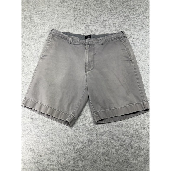 J Crew Gramercy Shorts Mens 35W Gray Classic Chino‎ Casual Pockets Broken In - Picture 1 of 10